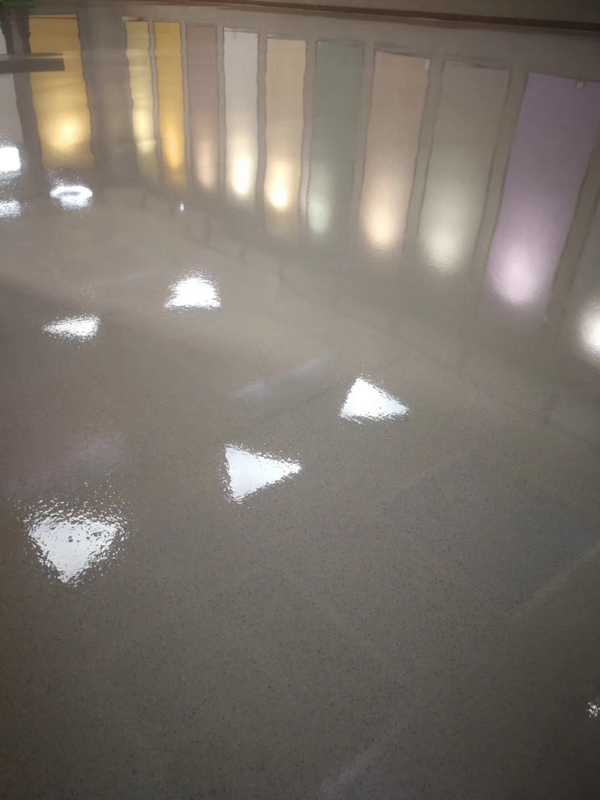 展厅环氧自流平彩砂工程